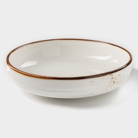 Тарелка фарфоровая глубокая Magistro &laquo;Церера&raquo;, 1,1 л, d=22 см, цвет белый