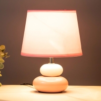 Настольная лампа "Баланс" Е14 40Вт бело-розовый 17,5х17,5х23 см RISALUX