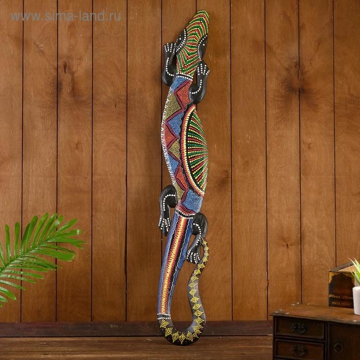 Панно декоративное "Ящерица геккон" 97х15х1,5 см МИКС