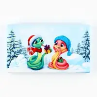 Коробка для шоколада с местом для денег &laquo;Весёлые змейки&raquo;, 20 х 2 х 12 см
