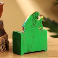 Календарь настольный "Рыбка" дерево 7х4х9 см, цв. зелёный