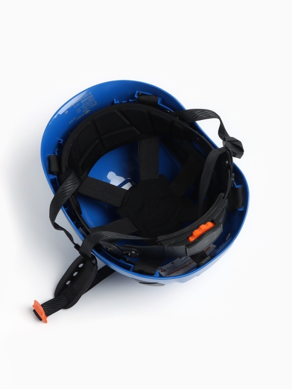 Каска защитная "Альпы" для альпинизма и скалолазания, регулировка размера 52-63 см, синяя