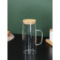 Кувшин стеклянный с бамбуковой крышкой &laquo;Эко&raquo;, 1 л