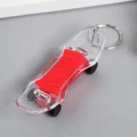 Фонарик брелок для ключей на кольце &laquo;Скейтборд&raquo;, мигает, 1.7&times;8.2&times;2.8 см, МИКС