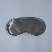 Маска для сна, сатиновая, резинка одинарная, 19&times;8.5 см, серая