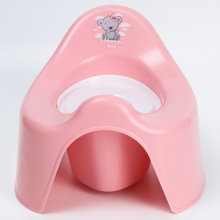 Горшок детский с крышкой Mommy love, цвет нежно-розовый Горшок детский с крышкой Mommy love, цвет нежно-розовый