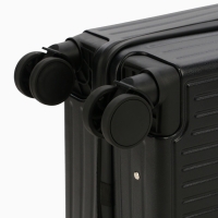 Чемодан 20", PС, 34*22*56, отд на молнии, код замок, 4 колеса, черный