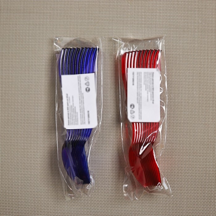 Набор пластиковых одноразовых ложек Мистерия, 18 см, цвет микс, 10 шт/уп Набор пластиковых одноразовых ложек Мистерия, 18 см, цвет микс, 10 шт/уп