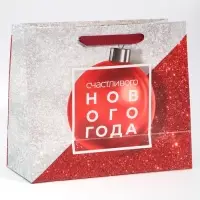 Пакет подарочный новогодний ламинированный &laquo;Мерцание&raquo;, ML 27 х 23 х 11.5 см