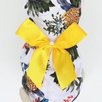 Платье для животных Тропики, S (ДС 25, ОГ 35 см), белое