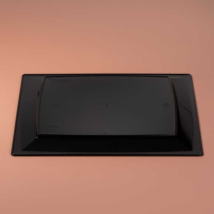 Тарелка пластиковая одноразовая, 17,2&times;17,2 см, квадратная, плоская, МИКС