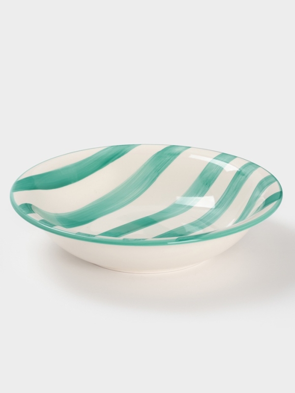 Тарелка глубокая Доляна "Райе" 21см, 21х5, цвет зеленый