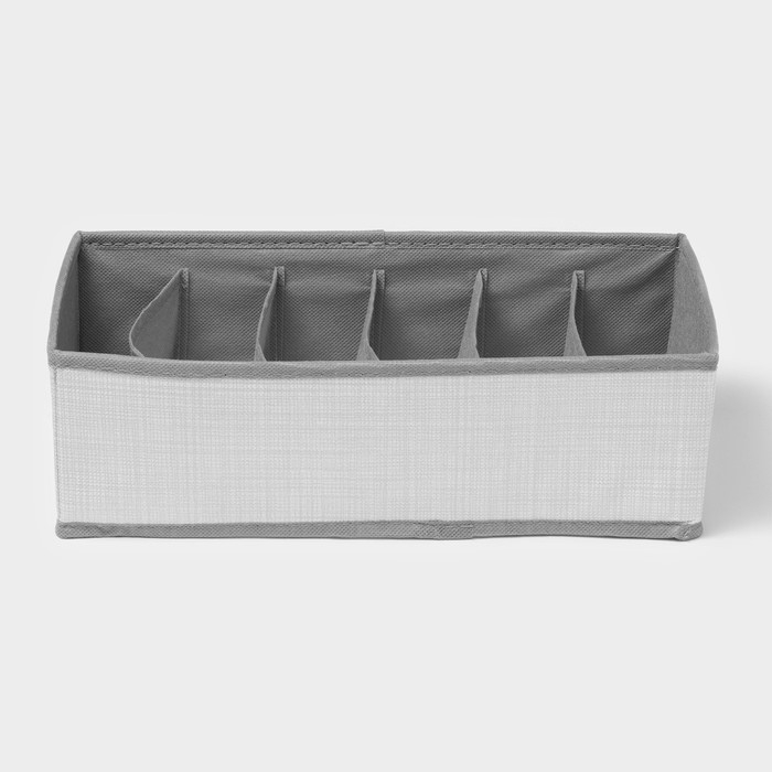 Органайзер для хранения белья &laquo;Нить&raquo;, 6 ячеек, 32,5&times;15,5&times;10 см, цвет серый