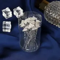 Шпилька для волос &laquo;Геометрия блеск&raquo;, 1&times;6.5 см, серебро