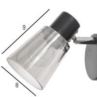 Бра с переключателем 59392/1 E14 40Вт черный-хром 15х11х15 см