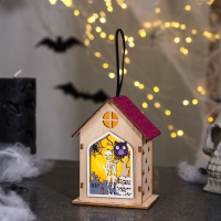 Декор с подсветкой &laquo;Дом страха&raquo;, 6 &times; 8,5 &times; 11,5 см