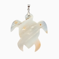 Подвеска &laquo;Галиотис&raquo; черепаха, цветная в серебре