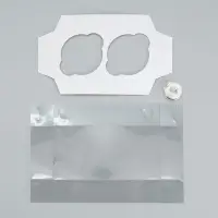 Коробка для капкейков, кондитерская упаковка, 2 ячейки &laquo;Подарок для тебя&raquo;, 16 х 8 х 10 см