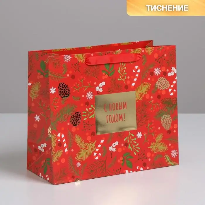Пакет подарочный новогодний ламинированный &laquo;Время волшебства&raquo;, ML 27 х 23 х 11.5 см