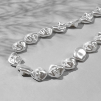 Бусины пластиковые на нити &laquo;Жемчуг&raquo; 1,9&times;1,6&times;1 см, (набор 70 шт.), цвет белый