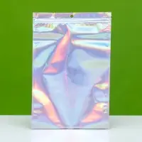 Пакет Zip-lock ПЭТ, иридисцентный, со сплошным окном, плоский, еврослот 20&times;30 см