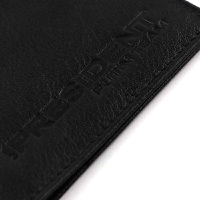 Обложка для паспорта 5131 Russia, цвет чёрный, натуральная кожа Обложка для паспорта 5131 Russia, цвет чёрный, натуральная кожа