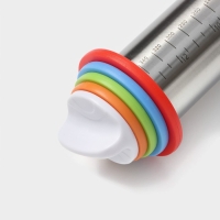 Скалка с ограничителями кондитерская KONFINETTA, 43&times;5,5 см, рабочая часть 35 см