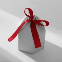 Коробочка подарочная складная &laquo;Купол&raquo; 4&times;4&times;5.5, бело-бордовый