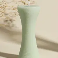 Свеча интерьерная "Талия" нежно-зеленая 5,8х5,8х13,2 см