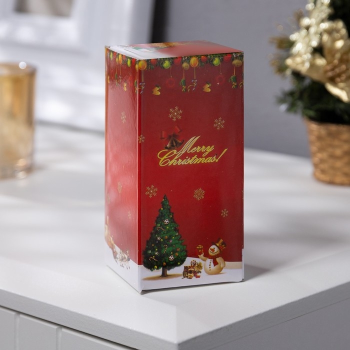 Светодиодная фигура &laquo;Ёлка золотистая&raquo; 5 &times; 12 &times; 5 см, пластик, батарейки LR44 (в комплекте), свечение тёплое белое