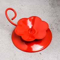 Подсвечник "Цветок Н" металл на 1 свечу, 9х3,5 см, красный Подсвечник "Цветок Н" металл на 1 свечу, 9х3,5 см, красный