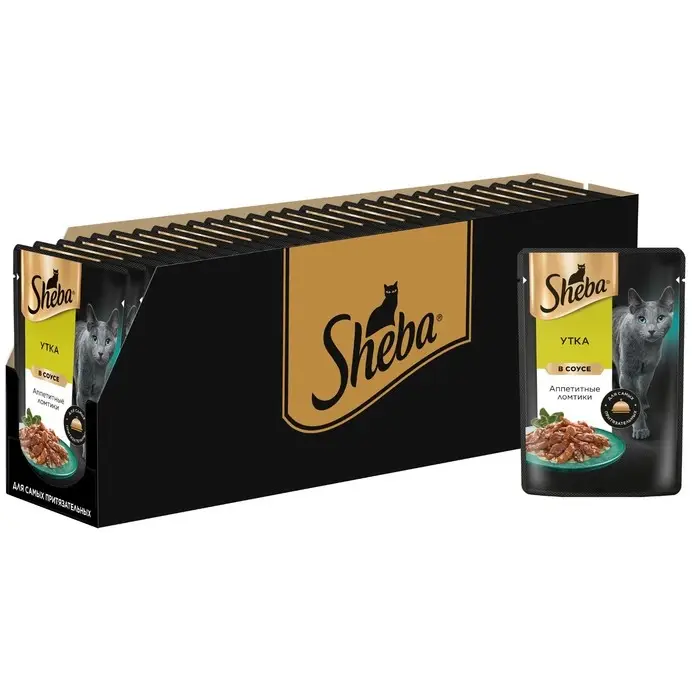 Влажный корм Sheba для кошек, утка, пауч, 75 г
