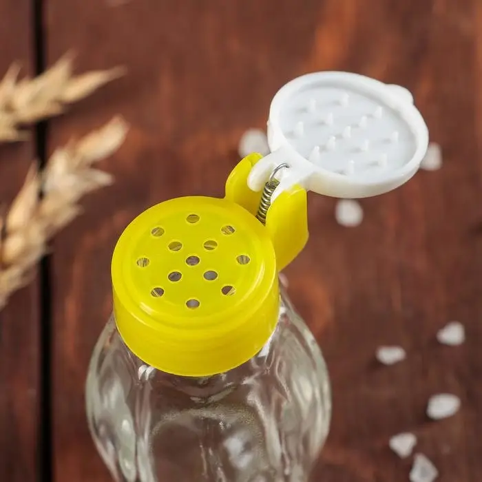 Солонка стеклянная &laquo;Яркая&raquo;, 30 мл, 3,5&times;7 см, цвет МИКС