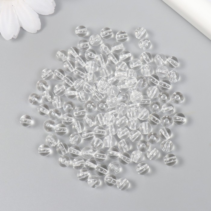Бусины для творчества пластик "Шарики прозрачные" набор 20 гр 0,6х0,6х0,6 см