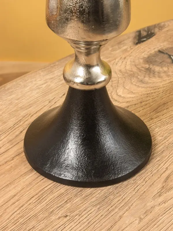 Подсвечник канделябр  на 3 свечи "Тёмная Вуаль" алюминий 46х15х62 см