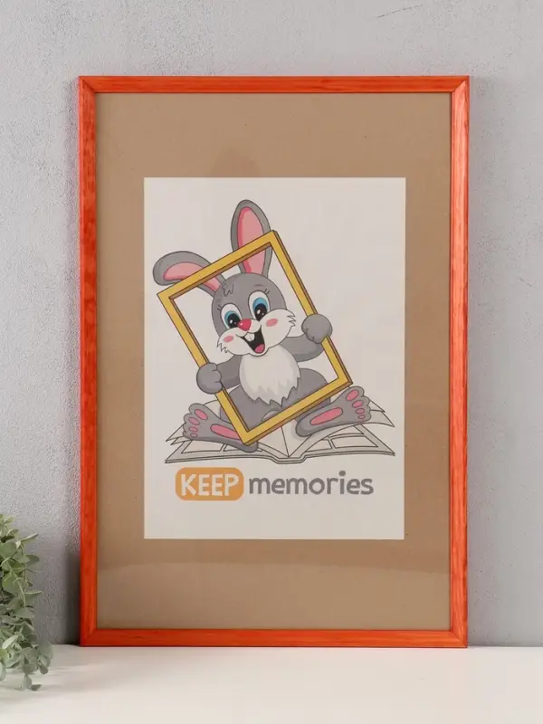 Фоторамка дерево 40х60 см, махагон №2 (пластиковый экран)