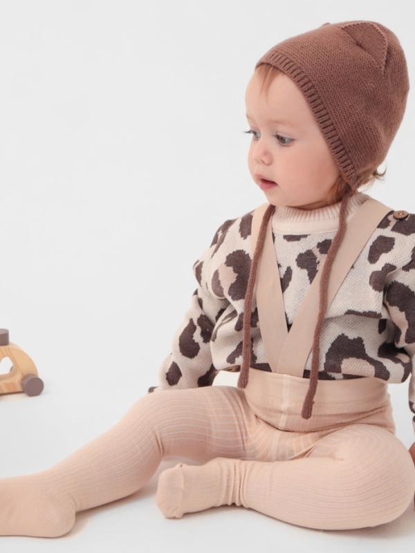 Шапка вязаная Крошка Я р.48-50, цв. кофейный