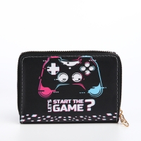 Кошелёк детский на молнии «Выбражулька», цвет чёрный Кошелёк детский на молнии «Выбражулька», цвет чёрный