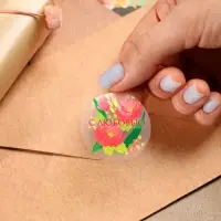 Наклейки для подарков и цветов &laquo;От всей души&raquo;, цветы, винил, 9.3 х 16 см