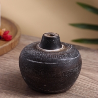 Ваза "Терра" дерево Джати, 11х11х10 см, цв. темно-коричневый