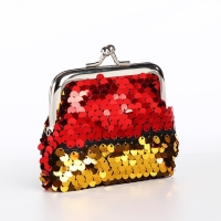 Кошелёк на фермуаре, цвет красный/золотой Кошелёк на фермуаре, цвет красный/золотой