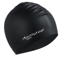 Шапочка для плавания силиконовая 56 гр, цвет черный