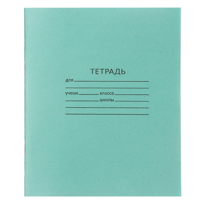 Комплект тетрадей из 20 штук, 24 листа в линию КПК "Зелёная обложка", блок №2, белизна 75% (серые листы)