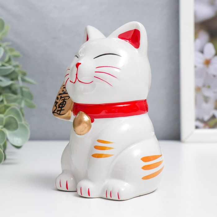 Копилка керамика Копилка керамика "Манэки-нэко - иероглиф богатство" 11,5х9х7,3 см