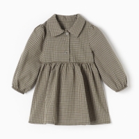 Платье Крошка Я "Клетка", рост 80-86, зеленый Платье Крошка Я "Клетка", рост 80-86, зеленый