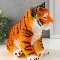 Копилка "Тигр сидячий" оранжево-коричневый 23х15,5х23 см
