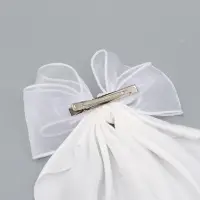 Бант для волос на заколке с лентами, белый, Принцессы