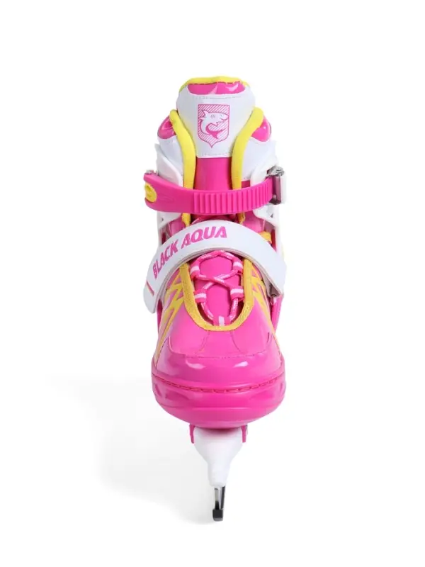 Коньки раздвижные BlackAqua, р. 39-42, для фитнеса, с роликовой платформой, цвет фуксия