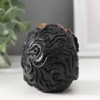 Фигура &laquo;Череп с цветком&raquo;, 7&times;6&times;9 см, чёрная