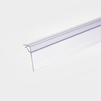 Ценникодержатель для крепления на стеклянные полки, 100&times;4&times;3,9 см, цвет прозрачный